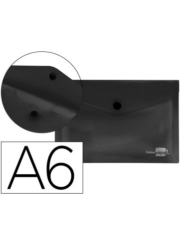 Carpeta Liderpapel Dossier Broche Polipropileno Din A6 Negro Opaco