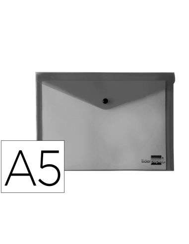 Carpeta Liderpapel Dossier Broche Polipropileno Din A5 Negro Opaco