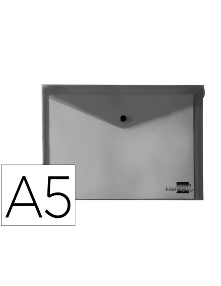 Carpeta Liderpapel Dossier Broche Polipropileno Din A5 Negro Opaco