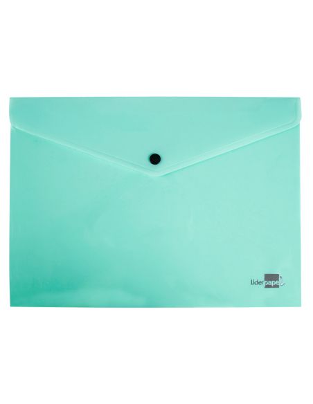 Carpeta Liderpapel Dossier Broche Polipropileno Din A4 Verde Manzana Opaco 50 Hojas