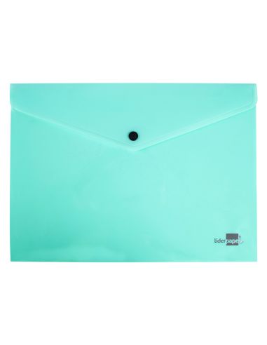 Carpeta Liderpapel Dossier Broche Polipropileno Din A4 Verde Manzana Opaco 50 Hojas