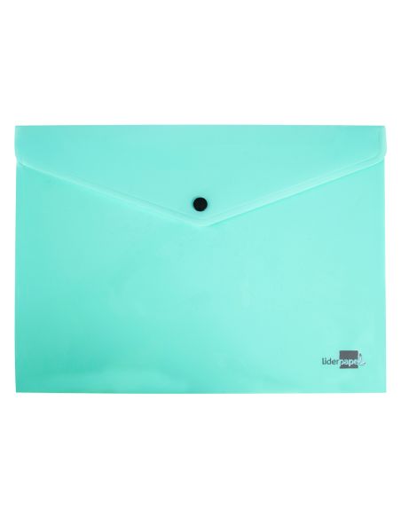Carpeta Liderpapel Dossier Broche Polipropileno Din A4 Verde Manzana Opaco 50 Hojas