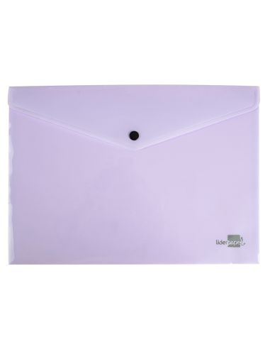 Carpeta Liderpapel Dossier Broche Polipropileno Din A4 Lavanda Opaco 50 Hojas