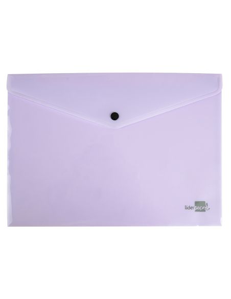 Carpeta Liderpapel Dossier Broche Polipropileno Din A4 Lavanda Opaco 50 Hojas