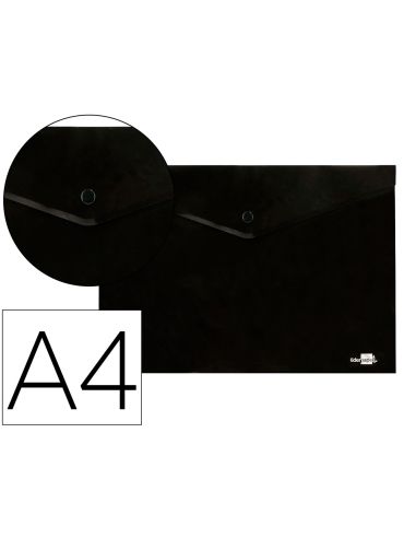 Carpeta Liderpapel Dossier Broche Polipropileno Din A4 Negro Opaco 50 Hojas
