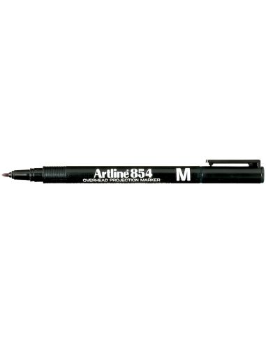 Rotulador Artline Retroproyeccion Punta Fibra Permanente Ek-854 Negro -Punta Redonda 1 Mm