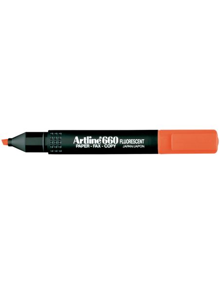Rotulador Artline Fluorescente Ek-660 Rojo Punta Biselada