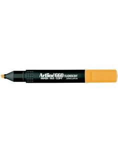 Rotulador Artline Fluorescente Ek-660 Naranja Punta Biselada 2