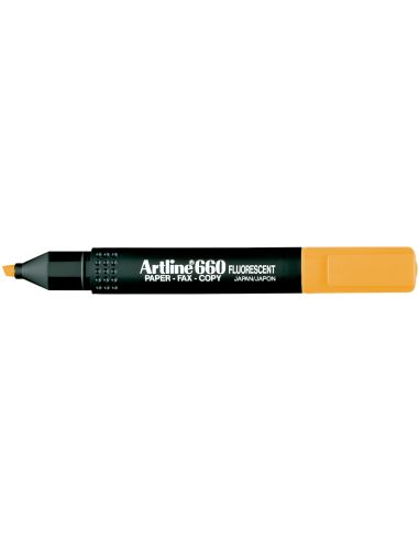 Rotulador Artline Fluorescente Ek-660 Naranja Punta Biselada