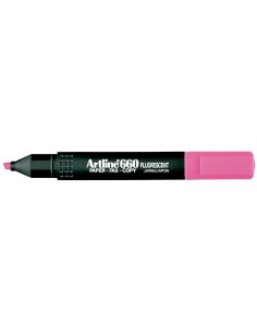 Rotulador Artline Fluorescente Ek-660 Rosa Punta Biselada 2