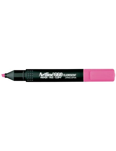 Rotulador Artline Fluorescente Ek-660 Rosa Punta Biselada