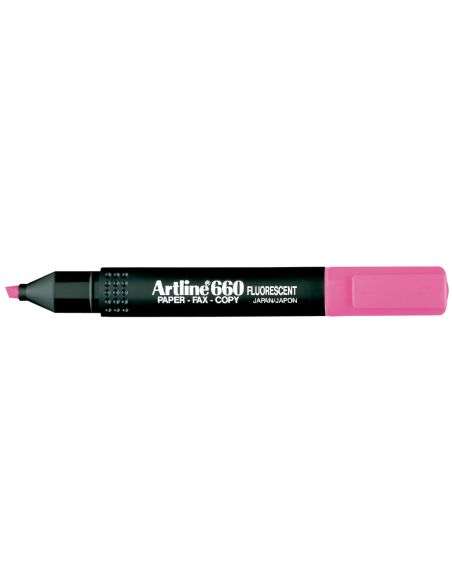 Rotulador Artline Fluorescente Ek-660 Rosa Punta Biselada