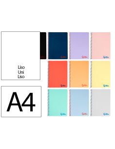 Cuaderno Espiral Liderpapel A4 Wonder Tapa Plastico 80H 90Gr Liso Colores Surtidos