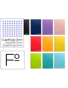 Cuaderno Espiral Liderpapel Folio Witty Tapa Dura 80H 75Gr Cuadro 3Mm Con Margen Colores Surtidos