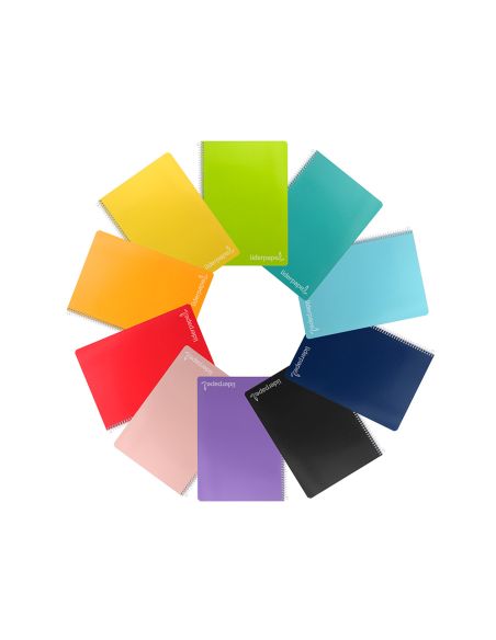 Cuaderno Espiral Liderpapel Folio Witty Tapa Dura 80H 75Gr Cuadro 3Mm Con Margen Colores Surtidos