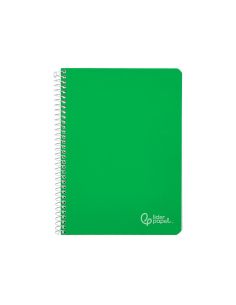 Cuaderno Espiral Liderpapel A4 Witty Tapa Dura 80H 90Gr Cuadro 4Mm Con Margen Color Verde 2