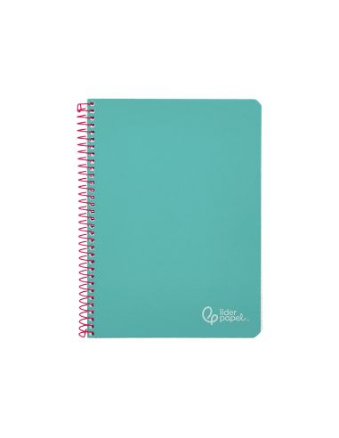 Cuaderno Espiral Liderpapel A4 Witty Tapa Dura 80H 90Gr Cuadro 4Mm Con Margen Color Turquesa