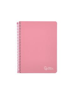 Cuaderno Espiral Liderpapel A4 Witty Tapa Dura 80H 90Gr Cuadro 4Mm Con Margen Color Rosa 2