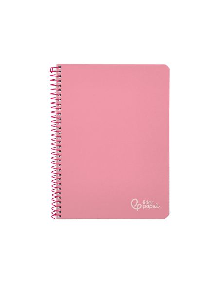 Cuaderno Espiral Liderpapel A4 Witty Tapa Dura 80H 90Gr Cuadro 4Mm Con Margen Color Rosa