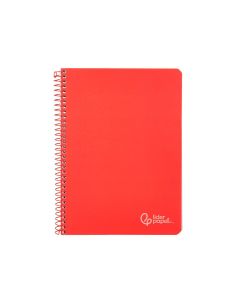 Cuaderno Espiral Liderpapel A4 Witty Tapa Dura 80H 90Gr Cuadro 4Mm Con Margen Color Rojo 2
