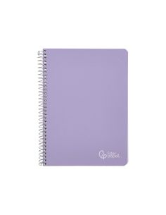 Cuaderno Espiral Liderpapel A5 Witty Tapa Dura 80H 90Gr Cuadro 4Mm Con Margen Color Violeta 2