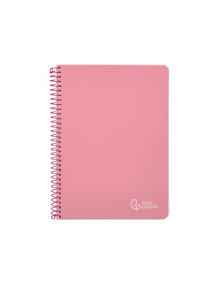 Cuaderno Espiral Liderpapel A5 Witty Tapa Dura 80H 90Gr Cuadro 4Mm Con Margen Color Rosa
