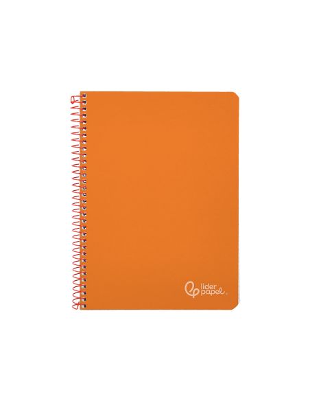 Cuaderno Espiral Liderpapel A5 Witty Tapa Dura 80H 90Gr Cuadro 4Mm Con Margen Color Naranja
