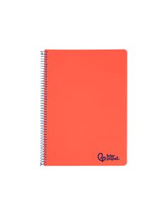 Cuaderno Espiral Liderpapel A4 Wonder Tapa Plastico 80H 90Gr Cuadro 4Mm Con Margen Color Rojo 2