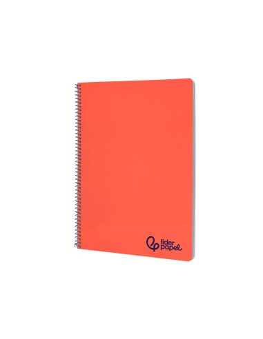Cuaderno Espiral Liderpapel A4 Wonder Tapa Plastico 80H 90Gr Cuadro 4Mm Con Margen Color Rojo