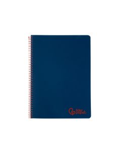 Cuaderno Espiral Liderpapel A4 Wonder Tapa Plastico 80H 90Gr Cuadro 4Mm Con Margen Color Azul Marino 2