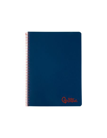 Cuaderno Espiral Liderpapel A4 Wonder Tapa Plastico 80H 90Gr Cuadro 4Mm Con Margen Color Azul Marino