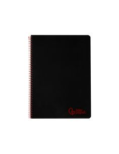 Cuaderno Espiral Liderpapel A4 Wonder Tapa Plastico 80H 90Gr Cuadro 4Mm Con Margen Color Negro 2