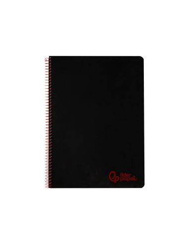 Cuaderno Espiral Liderpapel A4 Wonder Tapa Plastico 80H 90Gr Cuadro 4Mm Con Margen Color Negro