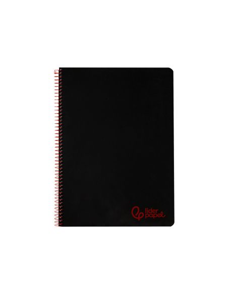 Cuaderno Espiral Liderpapel A4 Wonder Tapa Plastico 80H 90Gr Cuadro 4Mm Con Margen Color Negro