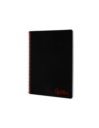Cuaderno Espiral Liderpapel A4 Wonder Tapa Plastico 80H 90Gr Cuadro 4Mm Con Margen Color Negro