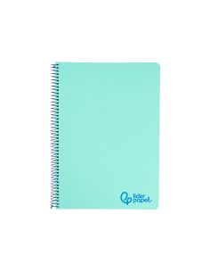 Cuaderno Espiral Liderpapel A4 Wonder Tapa Plastico 80H 90Gr Cuadro 4Mm Con Margen Color Verde Pastel 2