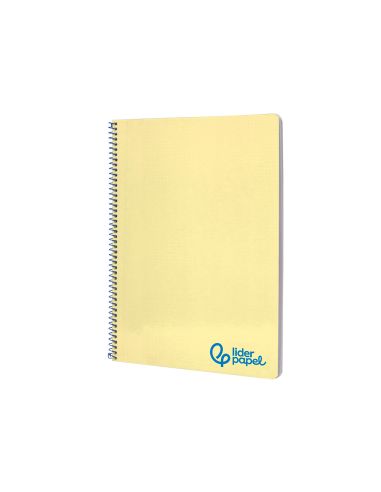 Cuaderno Espiral Liderpapel A4 Wonder Tapa Plastico 80H 90Gr Cuadro 4Mm Con Margen Color Amarillo