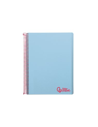 Cuaderno Espiral Liderpapel A7 Micro Wonder Tapa Plastico 100H 90Gr Cuadro 5Mm 4 Bandas Color Celeste