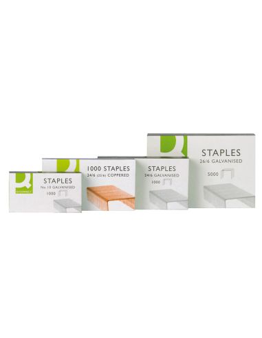 Grapas Q-Connect Nº10 Galvanizadas Caja De 1000 Unidades