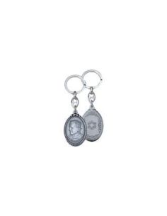 Llavero Oval Metal Plateado 2X3 9Cm Don Bosco