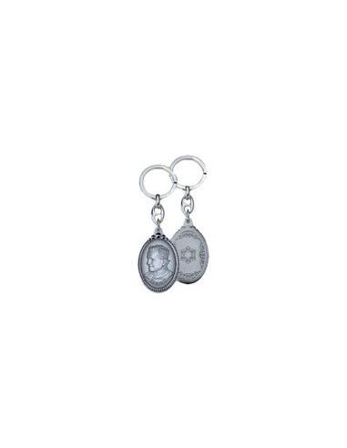 Llavero Oval Metal Plateado 2X3 9Cm Don Bosco