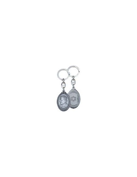 Llavero Oval Metal Plateado 2X3 9Cm Don Bosco