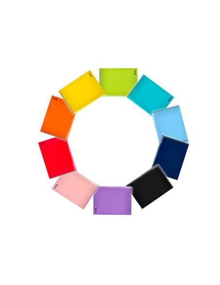 Cuaderno Espiral Liderpapel Din A5 Apaisado Smart Tapa Blanda 80H 75Gr Cuadro 4Mm Con Margen Colores Surtidos