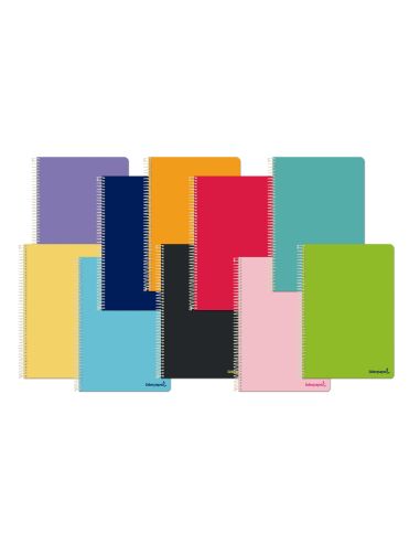 Cuaderno Espiral Liderpapel Folio Smart Tapa Blanda 80H 60Gr Cuadro 5Mm Con Margen Colores Surtidos