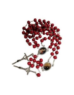 Rosario Preciosisima Sangre Madera Metal