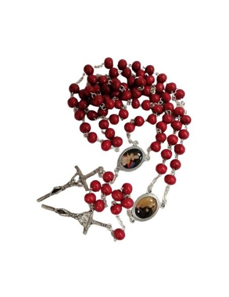 Rosario Preciosisima Sangre Madera Metal