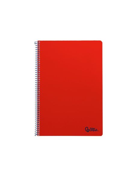 Cuaderno Espiral Liderpapel A4 Smart Tapa Blanda 80H 75Gr Cuadro 4Mm Con Margen Color Rojo|Libreriasalesiana
