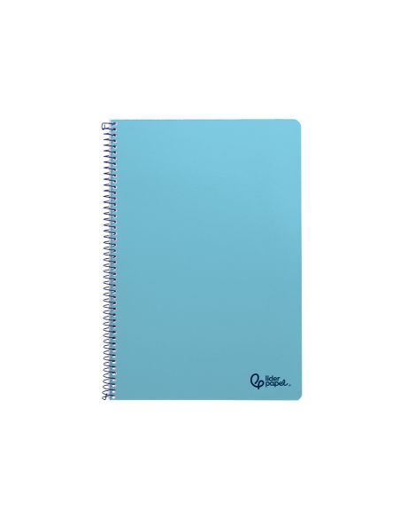 Cuaderno Espiral Liderpapel A4 Smart Tapa Blanda 80H 75Gr Cuadro 4Mm Con Margen Color Celeste