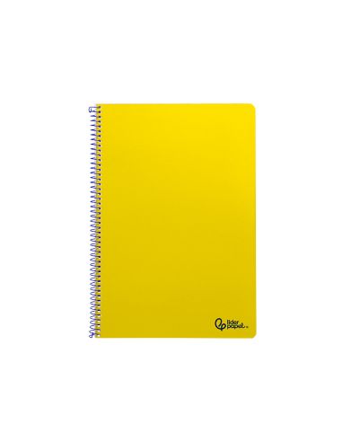 Cuaderno Espiral Liderpapel A4 Smart Tapa Blanda 80H 75Gr Cuadro 4Mm Con Margen Color Amarillo