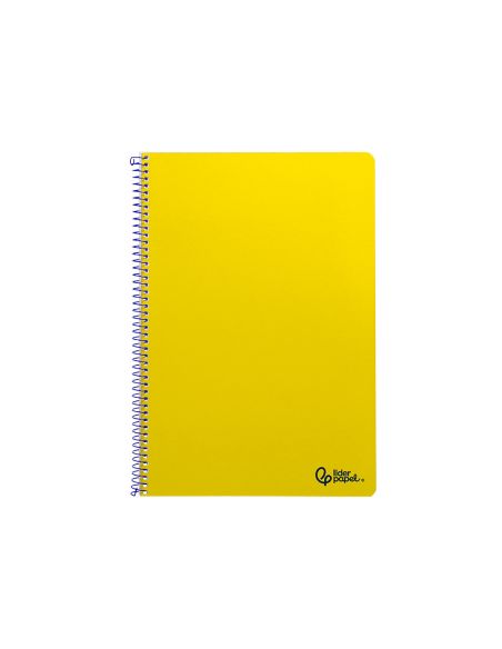 Cuaderno Espiral Liderpapel A4 Smart Tapa Blanda 80H 75Gr Cuadro 4Mm Con Margen Color Amarillo
